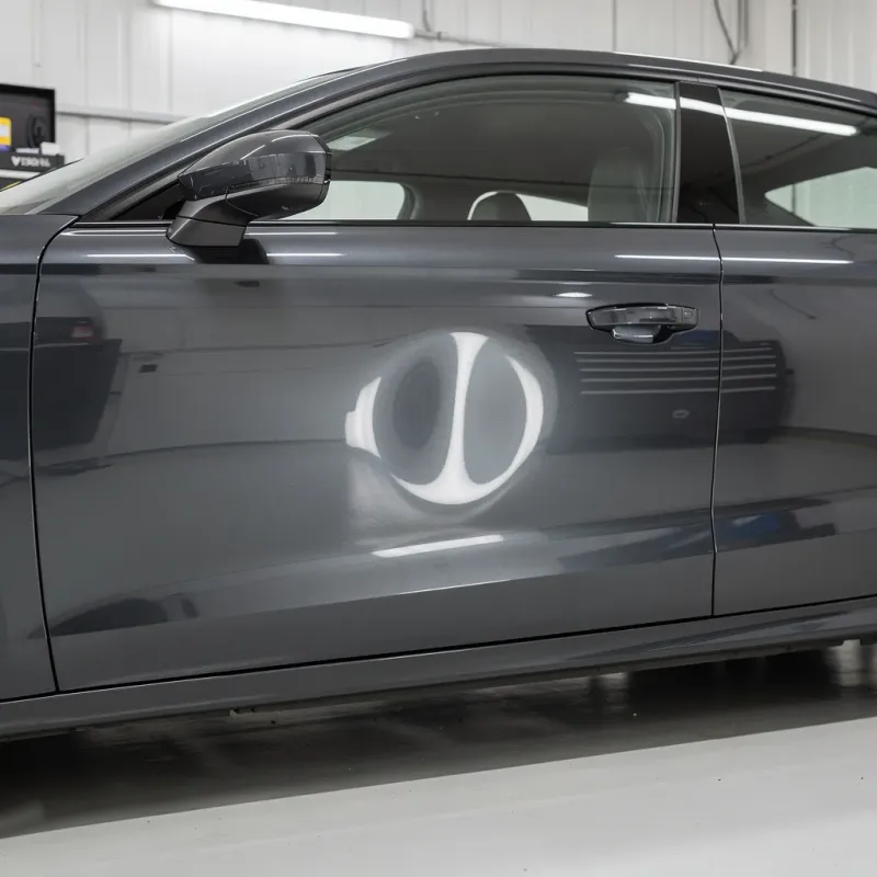 Avant débosselage - bosse sur carrosserie